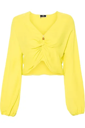 Elisabetta Franchi Knot-detail crepe blouse