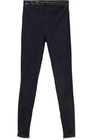 MITILIANE COUTURE Leather-insert leggings