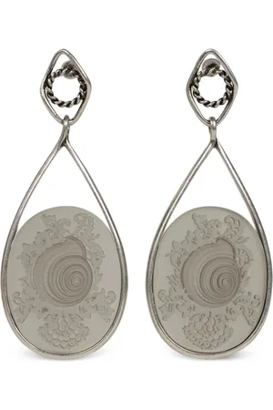 Etro Cameo-shell earrings