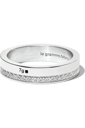 Le Gramme 7g diamond line polished band ring