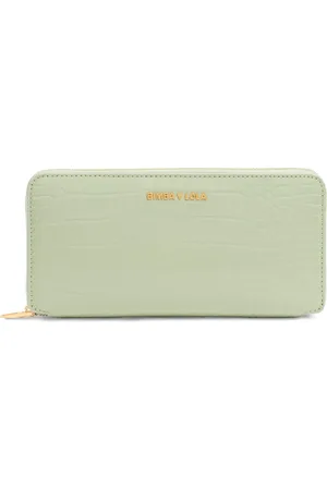 Bimba y Lola Crocodile-effect zip-around wallet