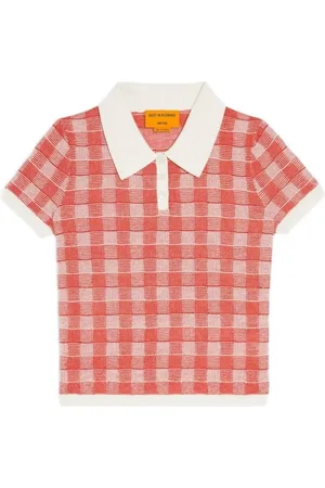 Guest In Residence Gingham polo top