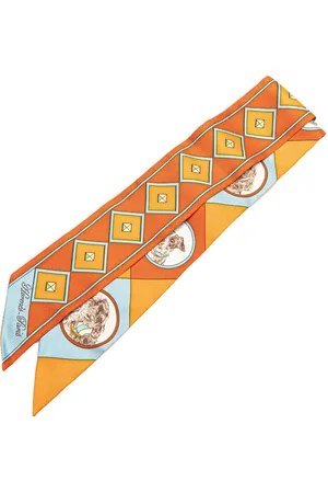 Hermès 1990-2024 Colliers Et Chiens Twilly Silk Scarf scarves