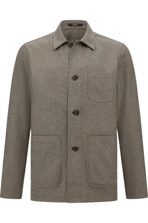 Boggi Milano Linen-cotton shirt jacket