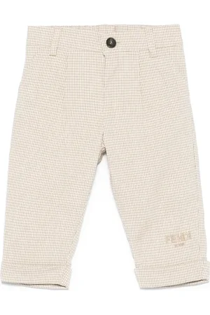 Fendi Micro-plaid trousers