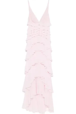 Elisabetta Franchi Georgette tiered gown