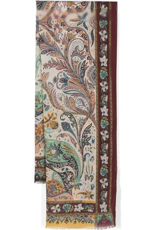 Etro Paisley-print frayed scarf