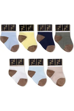 Fendi Seven-pack logo-trim ankle socks