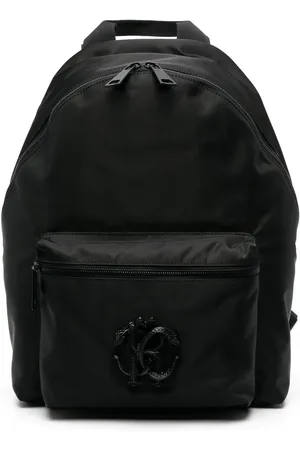 Roberto Cavalli Logo-plaque cotton backpack
