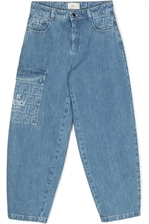 Fendi FF-print wide-leg jeans