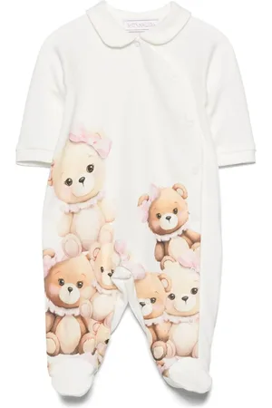 MONNALISA Teddy-bear-print cotton pyjama