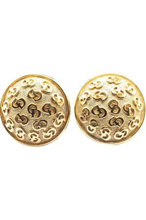 Dior 20th Century Plated CD Logo Round Clip On Earrings costume earrings