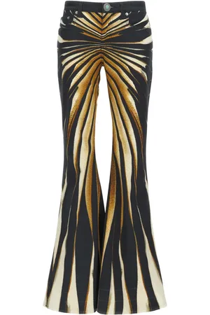 Roberto Cavalli Printed flared trousers