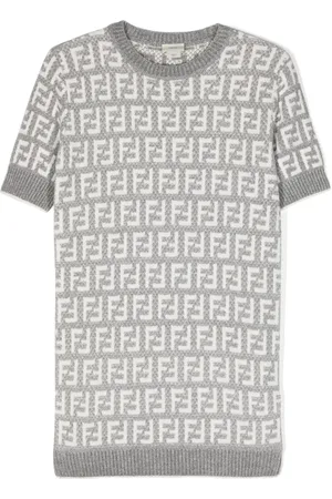 Fendi FF-motif crew-neck dress