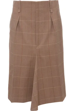 Victoria Beckham Checked asymmetric skirt