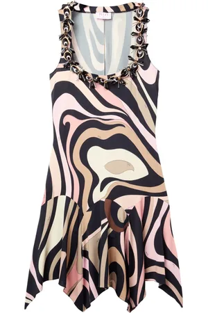 Puccini Marmo-print mini dress