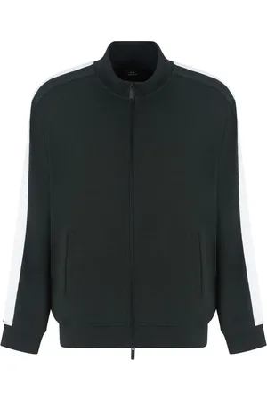 Armani Exchange Zip-up logo-band sweatshirt