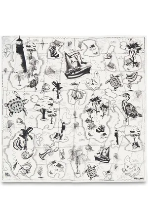 Bimba y Lola Map-print scarf