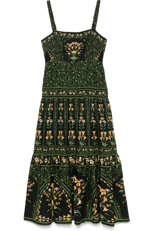 Farm Rio Flowers arch midi dress