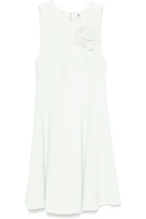 Elisabetta Franchi Floral-appliqué crepe mini dress