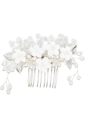 MONNALISA Floral-appliqué peal hair clip