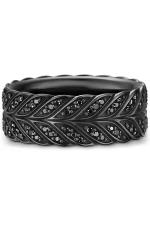 David Yurman Chevron Pavé diamond band ring (9mm)
