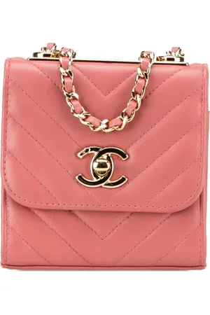 CHANEL 2019 Mini Chevron Lambskin Trendy CC Chain Wallet crossbody bag
