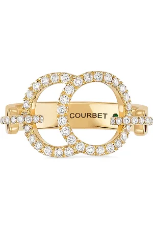COURBET 18kt recycled yellow CELESTE laboratory-grown diamond pavé ring
