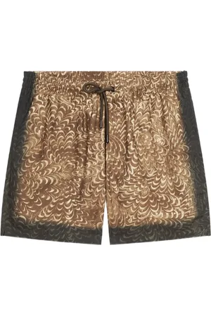 DRIES VAN NOTEN Geometric-print swim shorts