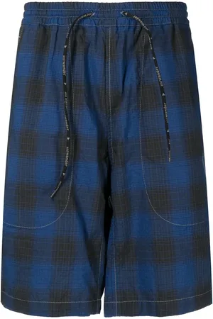 and wander Check-print track shorts