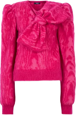 Balmain Bow wool-blend jumper