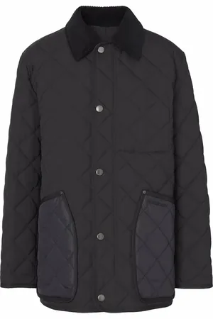 Burberry Corduroy-collar quilted jacket