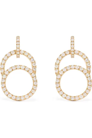 COURBET 18kt recycled yellow CELESTE laboratory-grown diamond pavé set earrings