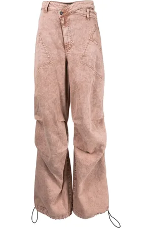 ANDREADAMO Asymmetric-waistband wide-leg jeans