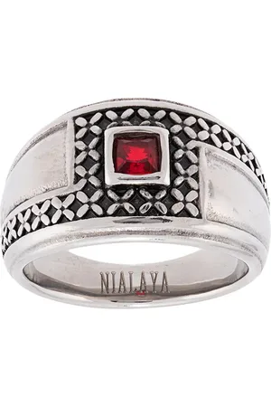 Nialaya Pavé stone detail ring
