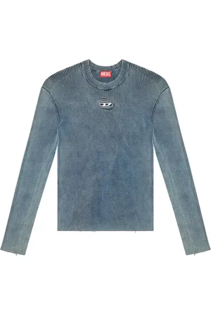 Diesel Appliqué-logo ribbed top