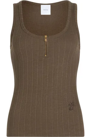 Patou Scoop-neck ribbed tank top