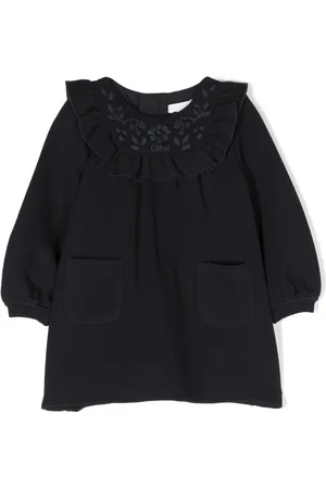 Chloé Ruffle-collar long-sleeve dress
