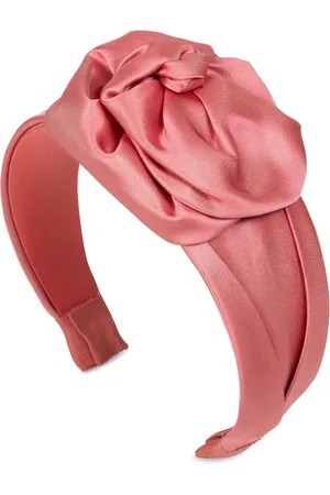 Jennifer Behr Rosalina floral-appliquéd silk headband