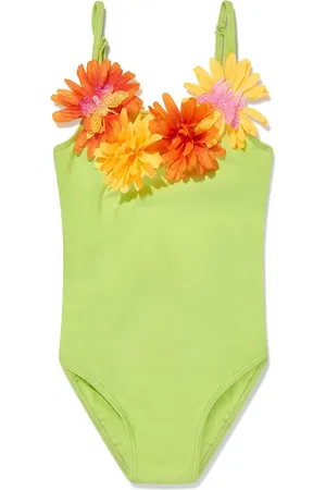 Selini Action Floral-appliqué swimsuit