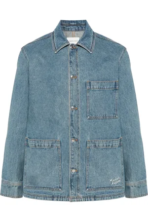 Maison Kitsuné Spread-collar denim jacket
