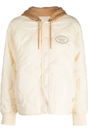 Chocoolate Logo-patch quilted hooded jacket