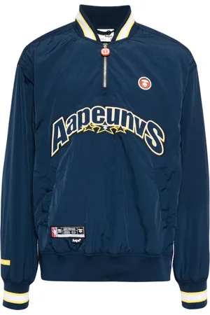 A Bathing Ape Logo-appliqué bomber jacket
