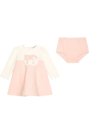 Dolce & Gabbana DG-logo appliqué cotton dress