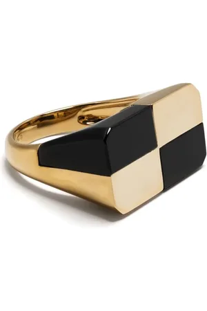 YVONNE LÉON 9kt yellow onyx ring
