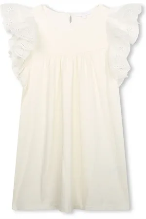Chloé Broderie-anglaise pleated dress