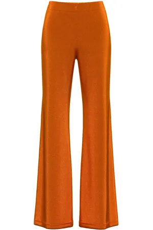 MACCAPANI Easy laminated wide-leg trousers
