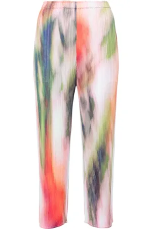 PLEATS PLEASE ISSEY MIYAKE Turnip Spinach plissé trousers