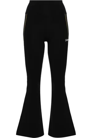 VERSACE Logo-appliqué flared leggings