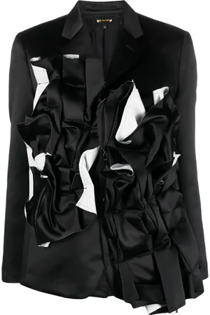 Comme des Garçons Satin ruched-panel blazer
